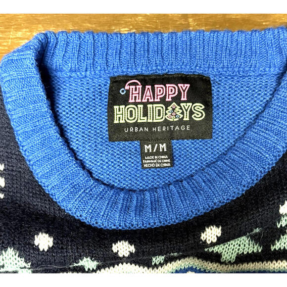 Urban Heritage Happy Holidays, Christmas Sweater, FaLaLaLLama,  Ladies Sz M - Picture 3 of 3